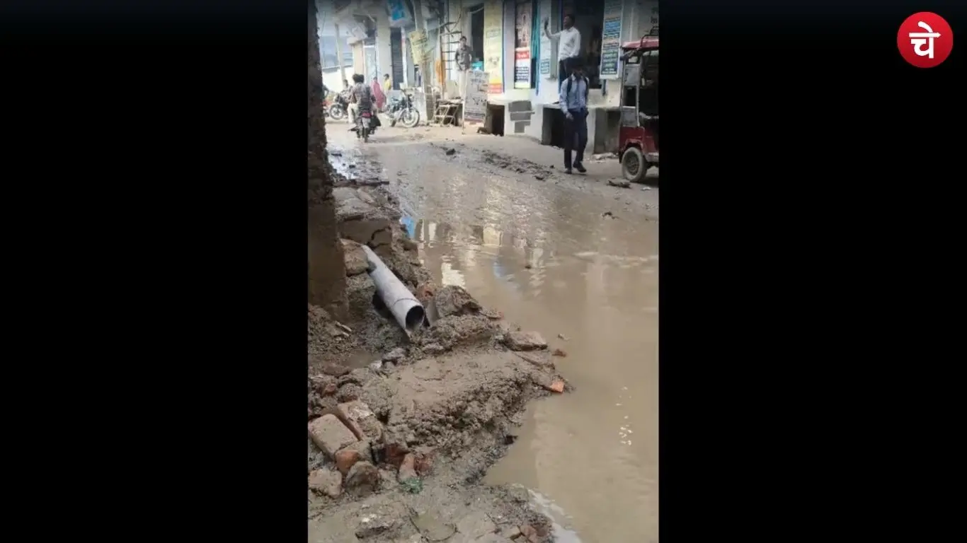 A road and drains constructed using the MLA fund were demolished using a JCB